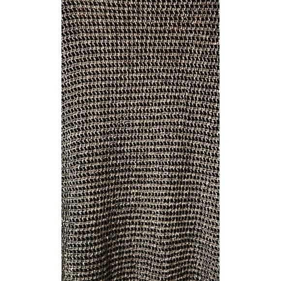 ALBERTO MAKALI Black & Silver Metallic Vest Wrap L/XL Rayon & Lurex - Picture 6 of 6